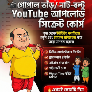গোপাল ভাঁড় ও নাট-বল্টু ইউটিউব আপলোড সিক্রেট কোর্স